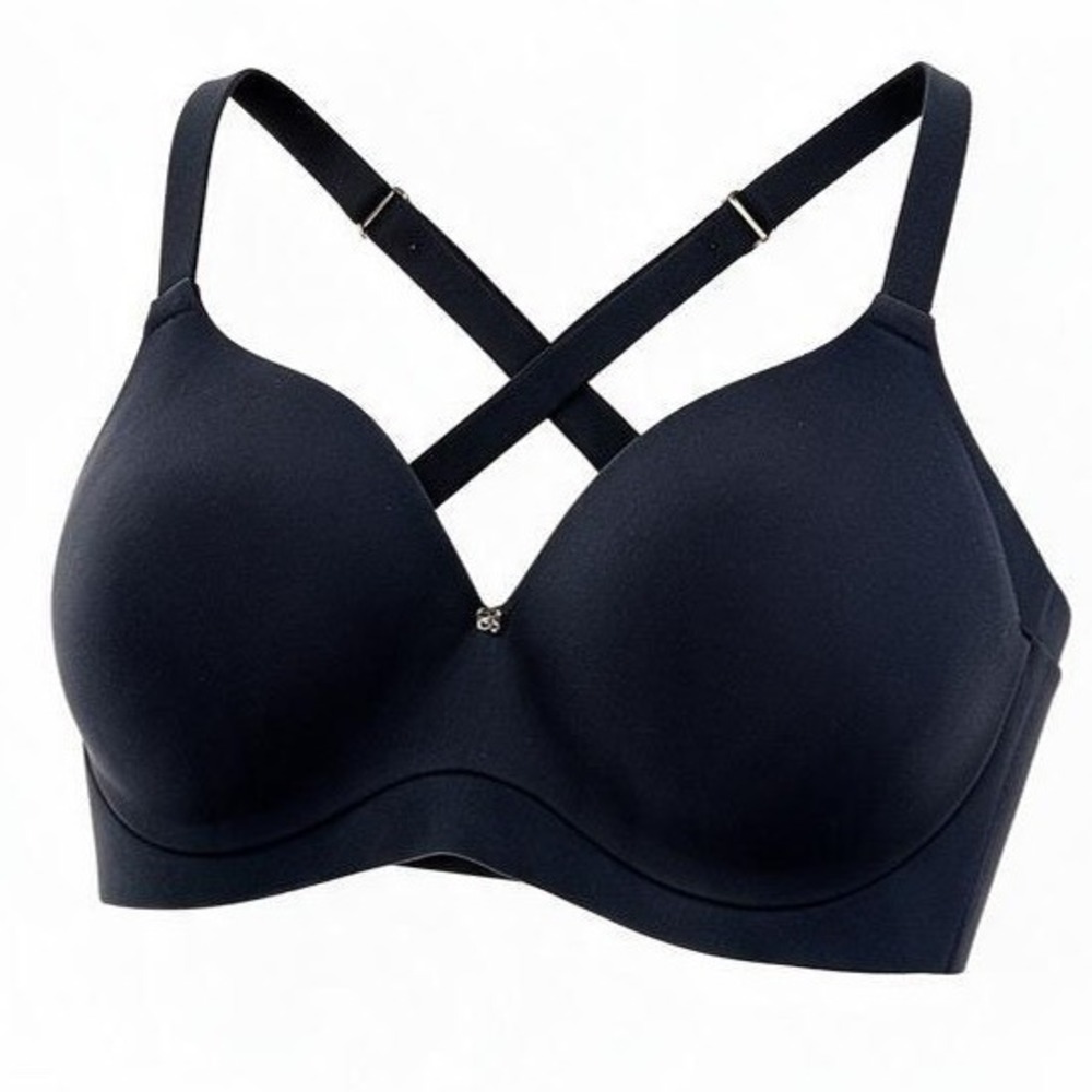 Honeylove Crossover Bra Black Wireless Support 34DD BRBR00032